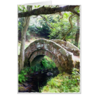 Old Yorkshire Packpferd Bridge leere Karte