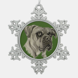 Olde Englisch Bulldogge Verzierung durch Carol Schneeflocken Zinn-Ornament