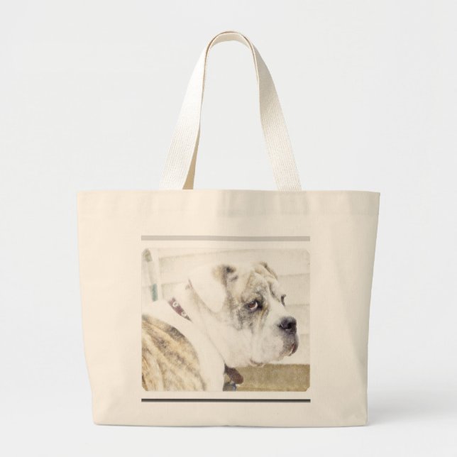 Olde englische bulldogge Taschentasche Jumbo Stoffbeutel (Vorne)