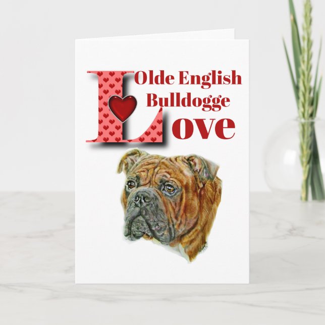 Olde English Bulldogge Karte (Vorderseite)