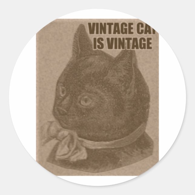 Olde LOLcat Runder Aufkleber (Vorderseite)
