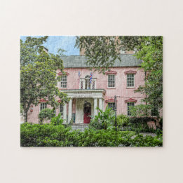 Olde Pink House Savannah Sehenswürdigkeit Foto Puz
