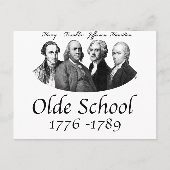Olde School Postcard Postkarte (Vorderseite)