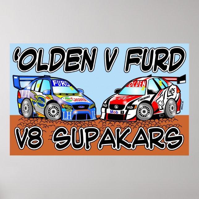 Olden / Furd V8 SupaKars Poster (Vorne)