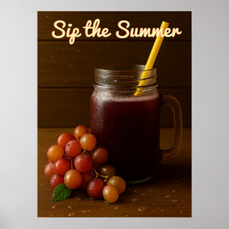 Olden Red Grape Juice - "Sieben Sie den Sommer Poster