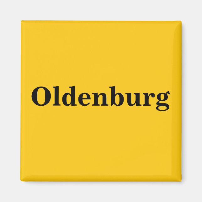 Oldenburg   Magnet Schild Gold Gleb (Vorne)