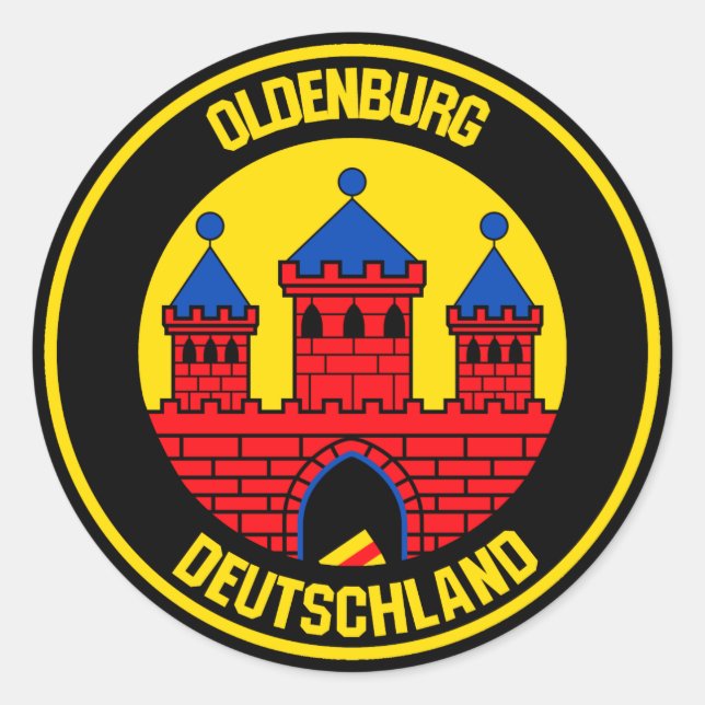 Oldenburger RundEmblem Runder Aufkleber (Vorderseite)