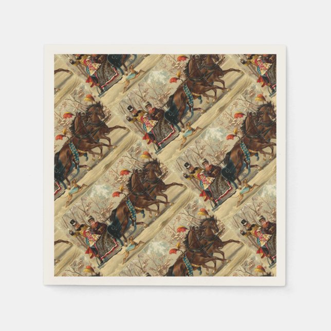 Older and Younger Sisters Ride - Mary Evans Serviette (Vorderseite)