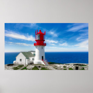 OLDEST LIGHTHOUSE IN NORWEGEN - LINDESNES POSTER