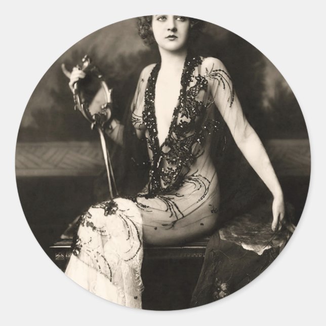 oldhollywood1 runder aufkleber (Vorderseite)