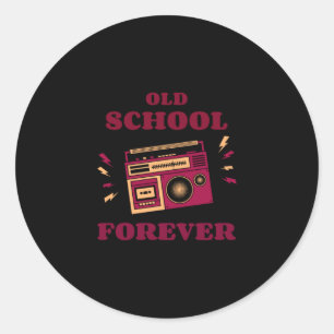 Oldie but Goodie - Retro Jukebox Fans Runder Aufkleber