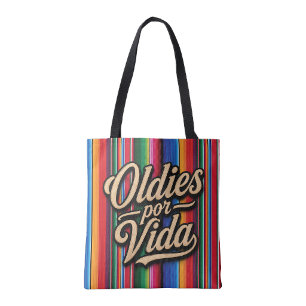 Oldies por vida Sarape Druck Tasche