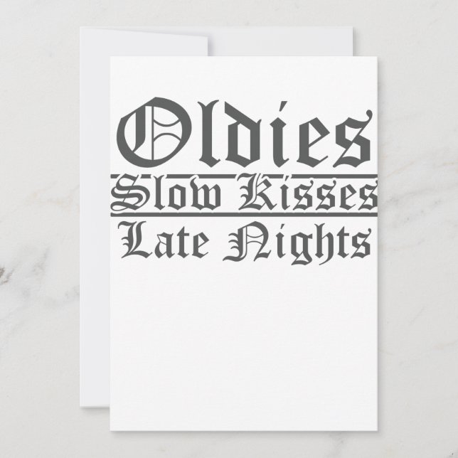 Oldies Slow Kisses Late Nights Chicana O Einladung (Vorderseite)