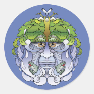 Oldman-Sticker Runder Aufkleber