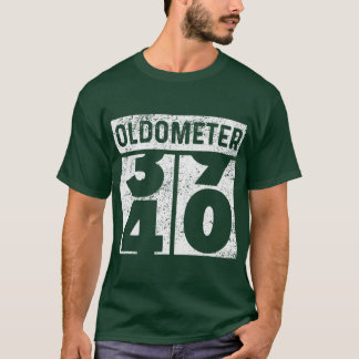 Oldometer Odometer Funny 40th Birthday Gift 40 yrs T-Shirt