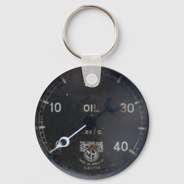 Öldruckmessgerät / Instrument / Wählgerät / Zähler Schlüsselanhänger (Vorderseite)