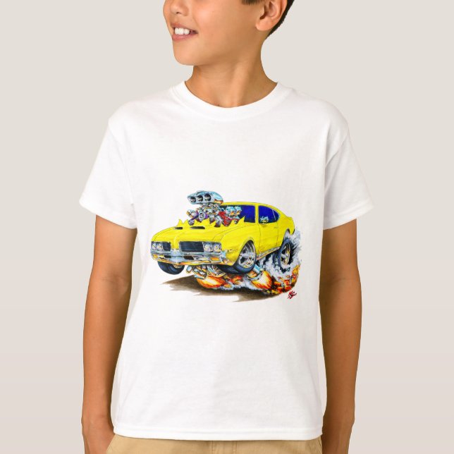 Olds Macheten-Gelb-Auto 1969 T-Shirt (Vorderseite)