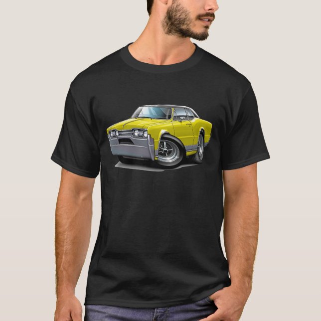Olds Macheten-Gelb-Schwarzes Auto 1967 T-Shirt (Vorderseite)