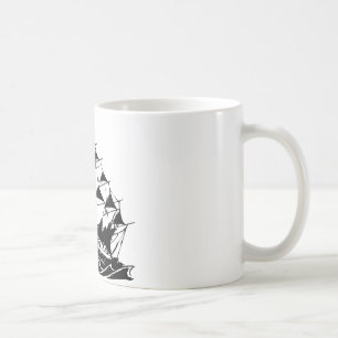 Olds Skool Tätowierungs-Segelschiff-Marine Kaffeetasse