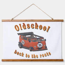 Oldschool Speed - ​ zurück an die Wurzeln! Wandteppich Mit Holzrahmen