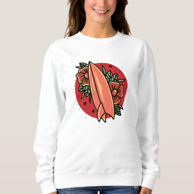 Oldschool Surfing Sweatshirt (Vorderseite)