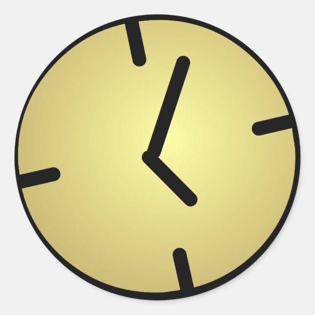 Oldskool Uhrenkleber Runder Aufkleber (Vorderseite)