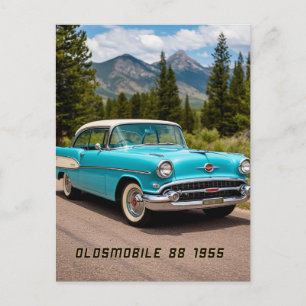 Oldsmobile 88 1955 Klassischer amerikanischer Auto Postkarte