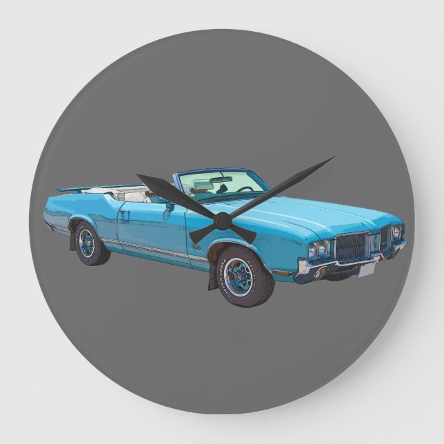 Oldsmobile-Macheten-Oberstes Muskel-Auto 1971 Große Wanduhr (Vorderseite)