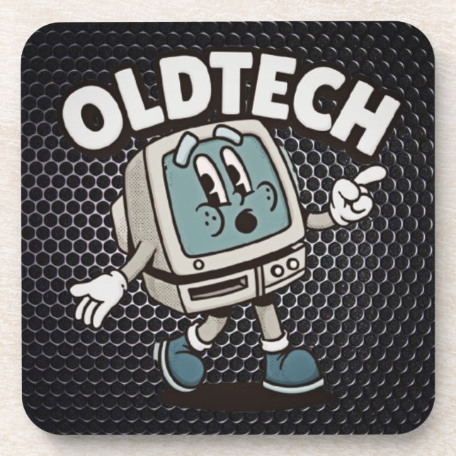 OldTech Retro Untersetzer (Vorderseite)