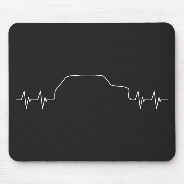 Oldtiemer Mini Englischer Klassiker Heartbeat Mousepad (Vorne)