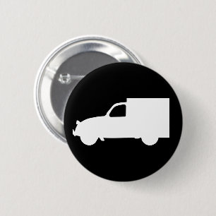 Oldtimer 2cv AZU Transporter-Silhouette Button
