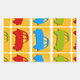 Oldtimer 2cv Ente Ampel Rechteckiger Aufkleber