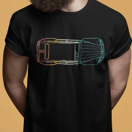 Oldtimer 2cv Regenbogen T-Shirt