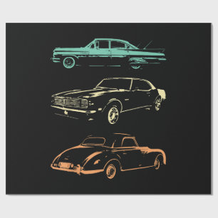 Oldtimer - 80er & 90er Grafik Retro Geschenkpapier
