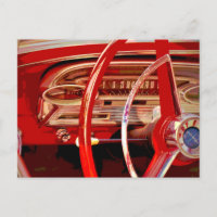 Oldtimer Auto Altes Auto Rotes Armaturenbrett Deta