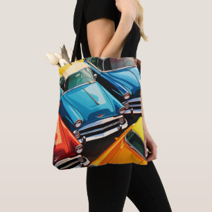 Oldtimer-Autos Muster Tasche