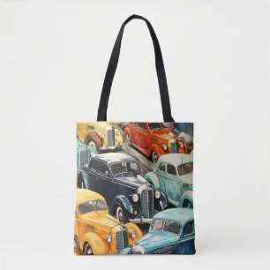 Oldtimer-Autos Muster Tasche