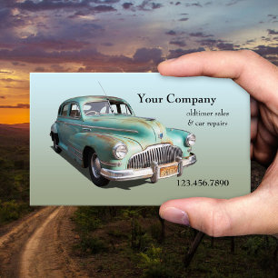 Oldtimer-Autoverkauf-Reparatur-Geschäftskarte Visitenkarte