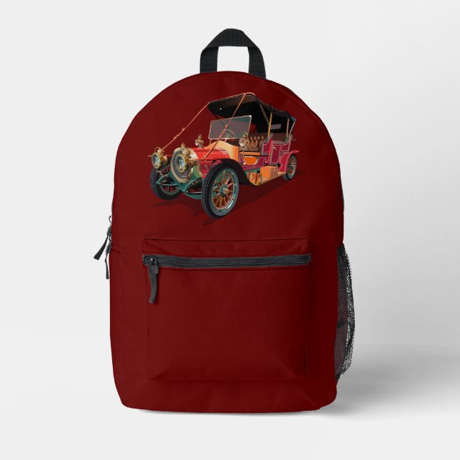 Oldtimer Bedruckter Rucksack (Vorderseite)