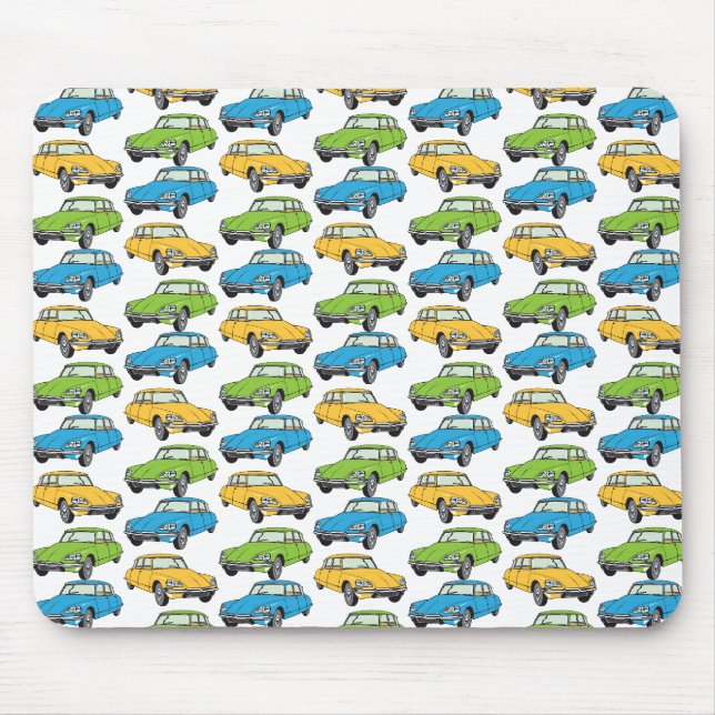 Oldtimer Citroen DS 19 Trio Mousepad (Vorne)