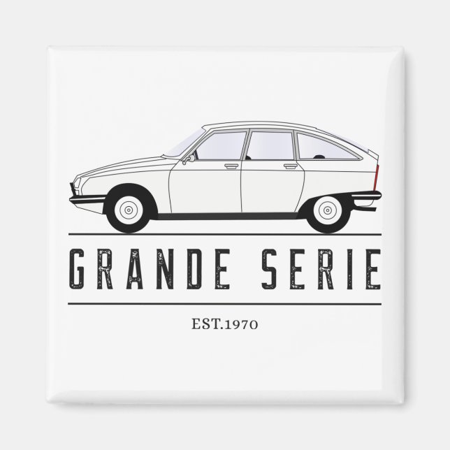 Oldtimer Citroen GS Frankreich Grande Serie Magnet (Vorne)