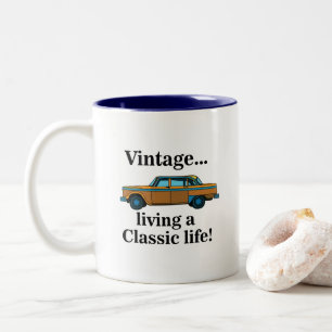 Oldtimer-Enthusiast Zweifarbige Tasse