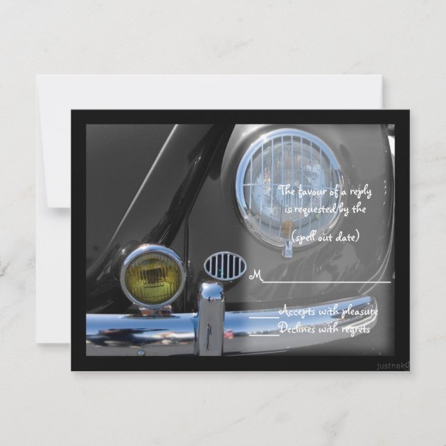 Oldtimer II uAwg RSVP Karte (Vorderseite)