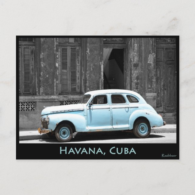 OLDTIMER IN HAVANA POSTKARTE (Vorderseite)