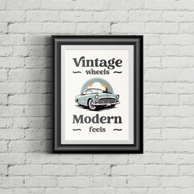 Oldtimer in Retro-Farben. Poster (Von Creator hochgeladen)