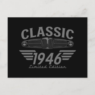 Oldtimer-Liebhaber 1946 Hergestellt in 1946 80. Ge Postkarte