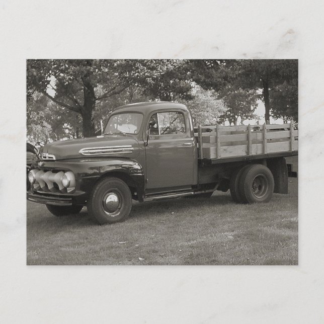 Oldtimer-LKW Postkarte (Vorderseite)