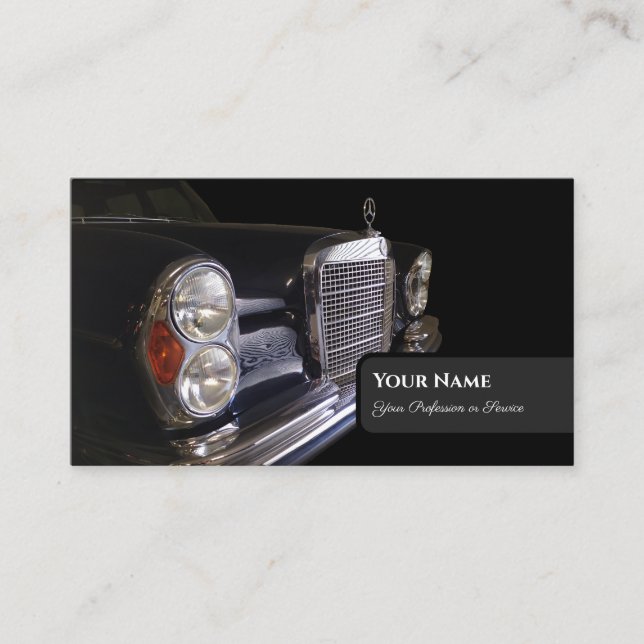 Oldtimer Mercedes Benz historischer Autoverkehrer Visitenkarte (Vorderseite)