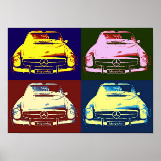 Oldtimer mercedes Collage Poster von N.P.