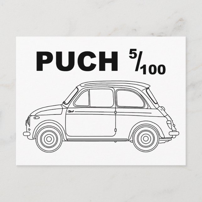 Oldtimer Österreich Steiermark Steyr Puch 500 Postkarte (Vorderseite)